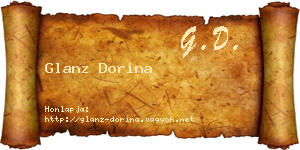 Glanz Dorina névjegykártya